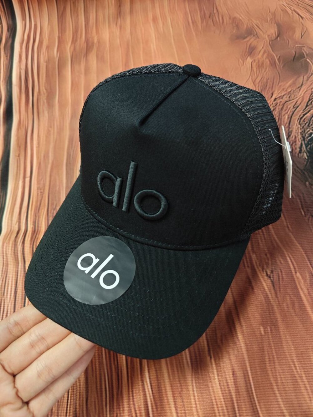 NWT ALO Yoga District Trucker Hat Black🖤Sun hat, Adjustable OS